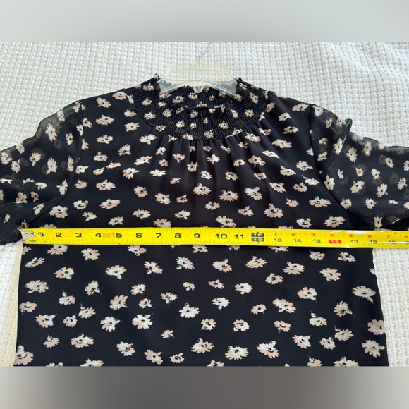 Madewell Mistlight Mockneck Dress in Seattle Floral Black Size S - Picture 10 of 16